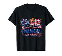 God Shed His Grace Shirt Christian Patriotic American 4 luglio Maglietta