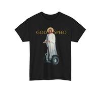 God Speed Funny Graphic T Shirt Unisex Heavy Cotton TeeBlackS