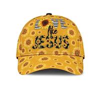 God Sunflower Love Like Christ Yellow Uomo Donna Cappellino con Visiera Regolabile Cappello da Baseball Moda Cappellino da Baseball per Sport Tennis Corsa