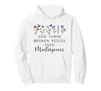 God Turns Broken Piece Into Masterpieces Bible Verse Psalm Felpa con Cappuccio