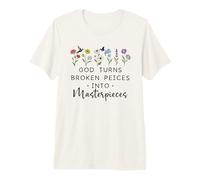 God Turns Broken Piece Into Masterpieces Bible Verse Psalm Maglietta Premium