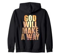 God Will Make A Way - Christian Faith Inspirational Felpa con Cappuccio