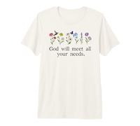 God Will Meet all Your Needs Philippians 4:19 4:9 Christian Maglietta Premium