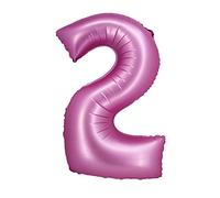 GoDan - Palloncino in lamina Beauty & Charm, numero 2, rosa satinato, 76 cm
