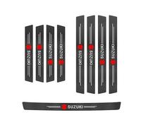 GODARM Auto Battitacco per Suzuki SX4 S-Cross 2021 2022 2023, Fibra di Carbonio Protezione del Davanzale della Soglie Porte AntiGraffio Pedaliera Protezione Adesivi Auto Accessori,E