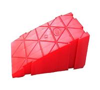 GODARM Rampa di Soglia Portatile per Impieghi Gravosi per Auto Sedie A Rotelle Rampa di Marciapiede in Plastica di Spessore Rampa di Soglia Portatile, Rosso (Size : 14 * 12 * 20CM)