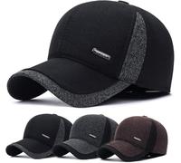 GodbTG Adjustable Men's Winter Baseball cap with Ear Muffs, Thickened And Warm (#1,Taglia Unica)