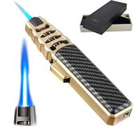 GodbTG Butane Torch Lighter, Torch Lighters Butane Refillable, Turbine Jet Bright Fire Lighter, Windproof Straight Torch Blue Flame Lighter, Torch lighters Butane refillable (#1)