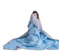 GodbTG Cooling Throw Blanket for Hot Sleepers, Lightweight Summer Blanket, Soft Breathable Cooling Bedding for Bed Couch Travel Camping, All Season Comfort (Glacier Blue,39.4 x 59.1 in)