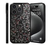 GodbTG Forged Carbon Fibre Phone Case, Carbon Fibre Phone Case for iPhone 17 16 15 14 13 12 11 Pro Max (Red,14 Pro)