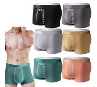 GodbTG Men's Energetic Massage Magnetic Therapy Underwear, Boxer Briefs Magnetic Therapy Energy Field Underwear (6 Pack,4XL)