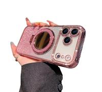 GodbTG Sparkling Diamond Women's Phone Case with Mirror & Stand for iPhone 12/13/14/15/16/17 Pro Max,17Air (17,#5)