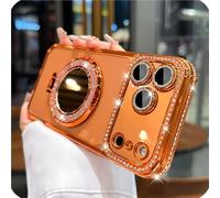 GodbTG Sparkling Diamond Women's Phone Case with Mirror & Stand for iPhone 12/13/14/15/16/17 Pro Max,17Air (14,#7)