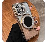 GodbTG Sparkling Diamond Women's Phone Case with Mirror & Stand for iPhone 12/13/14/15/16/17 Pro Max,17Air (16,#2)