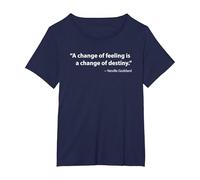 Goddard - Neville | Un Cambiamento di sentimento è Il Destino Maglietta, Donna Plus-Size, Navy, 2X