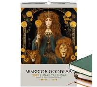 Goddess 2025 Moon Phase Calendar,Goddesses 2025 Lunar Calendars 2025 New Year Monthly Calendar Planner, include 12 illustrazioni originali Un regalo gotico per gli amanti del mito greco
