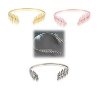 Goddess headband back of head, back worn headband, Worn Leaf Metal, Goddess Wedding Hair Accessory (4 PCS)