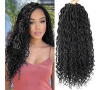 Goddess - Trecce in finto stile boho, 61 cm, confezione da 8 pezzi, morbide pre-loop 1B