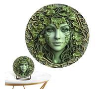 Goddess Tree Lady Table Decor, Wooden Retro Statue with Vines, Elegant Mythical Sculpture, Fantasy Desktop Ornament for Living Room, Bedroom, Indoor or Outdoor Display
