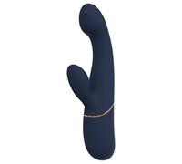 Goddess - vibratore coppia con testa flessibile (blu scuro)