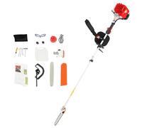 Goddlgjik Tagliasiepi a benzina, 43 cc, a 2 tempi, con asta telescopica | 1,7 CV, lunghezza dell'asta regolabile da 2,4 a 3,5 m, per alberi, rami e superfici verdi in giardino, parco o cortile