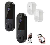 Godemmio Campanello sicuro, telecamera per campanello senza fili, video Wi-Fi wireless, campanello intelligente con videocamera 1080p, rilevamento del movimento, visione notturna, audio bidirezionale
