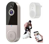 Godemmio Campanello sicuro, telecamera per campanello senza fili, video Wi-Fi wireless, campanello intelligente con videocamera 1080p, rilevamento del movimento, visione notturna, audio bidirezionale