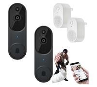Godemmio Campanello sicuro, telecamera per campanello senza fili, video Wi-Fi wireless, campanello intelligente con videocamera 1080p, rilevamento del movimento, visione notturna, audio bidirezionale