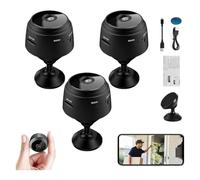 Godemmio Camtrix - Mini telecamera spia 1080p Full HD, WiFi, per la sicurezza domestica, telecamera nascosta, piccola telecamera portatile per bambini, per interni ed esterni (3 pezzi)