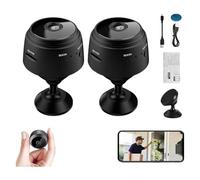 Godemmio Camtrix - Mini telecamera spia 1080p Full HD, WiFi, per la sicurezza domestica, telecamera nascosta, piccola telecamera portatile per bambini, per interni ed esterni (2 pezzi)