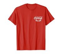Godere di Coca Cola retrò Alloro Corona Maglietta, Uomo, Rosso, L