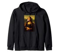 Godere di Indossare Sarcastico Francese Monna Lisa Masticare Bubble Gomma Divertente Felpa con Cappuccio