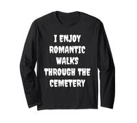 Godere di Romantico Passeggiate Attraverso Il cimitero Divertente Spaventoso Halloween Maglia a Manica
