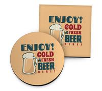 Godere Freddo & Fresco Birra Design - Bevande Sottobicchiere - Rotondo O