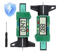 GODESON 2 Pezzi Misuratore Profondità Battistrada Digitale Verde, Spessimetro Pneumatici con Schermo LCD Ampio, 0-25,4 MM/1 Pollice per Auto Camion Moto
