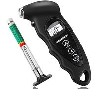 GODESON manometro pressione gomme digitale pneumatici 150 PSI 10 Bar con 4 impostazioni e indicatore di profondità del battistrada,con LCD retroilluminato,adatto auto,camion, biciclette, motociclette