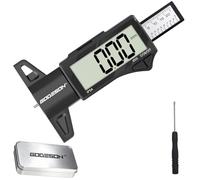 GODESON Spessimetro per Pneumatici Digitale, Intervallo 0-25,4mm/1 pollici, Impermeabile IP54 Misuratore di Profondità con Ampio Display LCD, per Auto, Moto e Vans