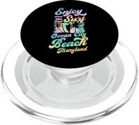 Godetevi il surf Ocean City Beach Maryland Retro Style Surf PopSockets PopGrip per MagSafe