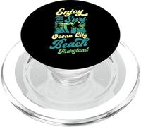 Godetevi il surf Ocean City Beach Maryland Retro Style Surf PopSockets PopGrip per MagSafe
