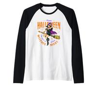 Godetevi Indossare Colorato Fresco Wild Halloween Streghe Notte Maglia con Maniche Raglan