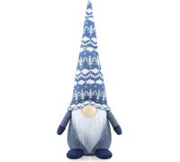 Godeufe Gnomi Natale, Decorazioni Natalizie Gnomo Peluche Natalizio Home Decor per Casa Cucine 38 cm (Blu)