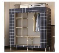 GODFSAHG Appendiabiti portatile con copertura armadio autoportante armadio per camera da letto appendiabiti in metallo con asta per appendere e 5 ripiani (colore: B, dimensioni: 128 x 45 x 170 cm)