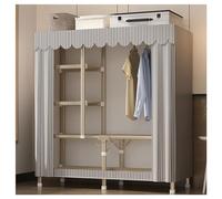GODFSAHG Appendiabiti portatile con copertura armadio autoportante armadio per camera da letto appendiabiti in metallo con asta per appendere e 5 ripiani (colore: D, dimensioni: 128 x 45 x 170 cm)