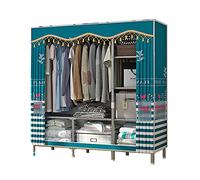 GODFSAHG Armadio pieghevole a installazione libera, portatile, in metallo, con cassetti pesanti per riporre vestiti, armadietti, mensole (dimensioni: 160 x 135 x 45 cm, colore: C)