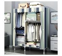 GODFSAHG Armadio portatile armadio con copertura per appendere vestiti appendiabiti autoportante con 2 aste appese e 2 ripiani organizer per camera da letto (colore: A, dimensioni: 110 x 46 x 176 cm)