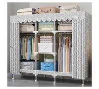 GODFSAHG Organizer per armadio con copertura a 360° armadio portatile armadio per camera da letto appendiabiti con 2 aste e 5 ripiani per riporre oggetti (colore: D, dimensioni: 170 x 45 x 170 cm)