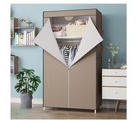 GODFSAHG Piccolo armadio portatile in tessuto non tessuto armadio con asta per appendere organizer armadio autoportante per camera da letto (colore: marrone, dimensioni: 70 x 45 x 160 cm)