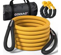 GODIAG Cinghia di Traino Fuoristrada Cinghia Traino Auto con Guanti Antiscivolo e Borsa di Stoccaggio, Capacità di Carico 33000 Libbre per il Soccorso Stradale di Camion, Furgoni e ATV (1"×20ft, 6M)