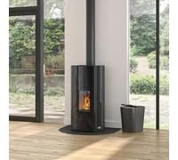 Godin stufa a pellet a legna 9kw nera 490329noir