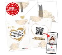 Godiru 3 kit Biglietto Gratta e Vinci Personalizzato CertEmotions. Idea regalo per Battesimo Padrino Madrina, Matrimonio, Testimone, per Uomo e per Donna